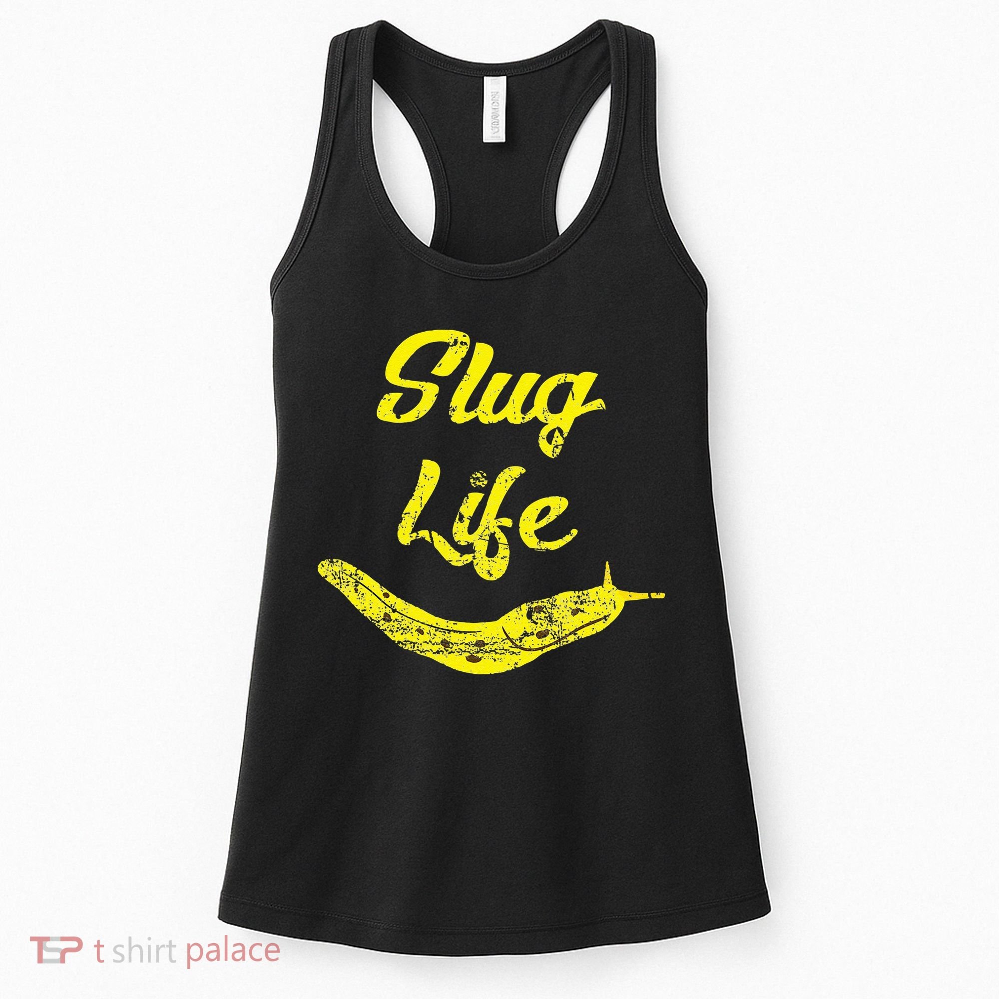 Slug Life Yellow Banana Slug Distressed Women's Tank Top