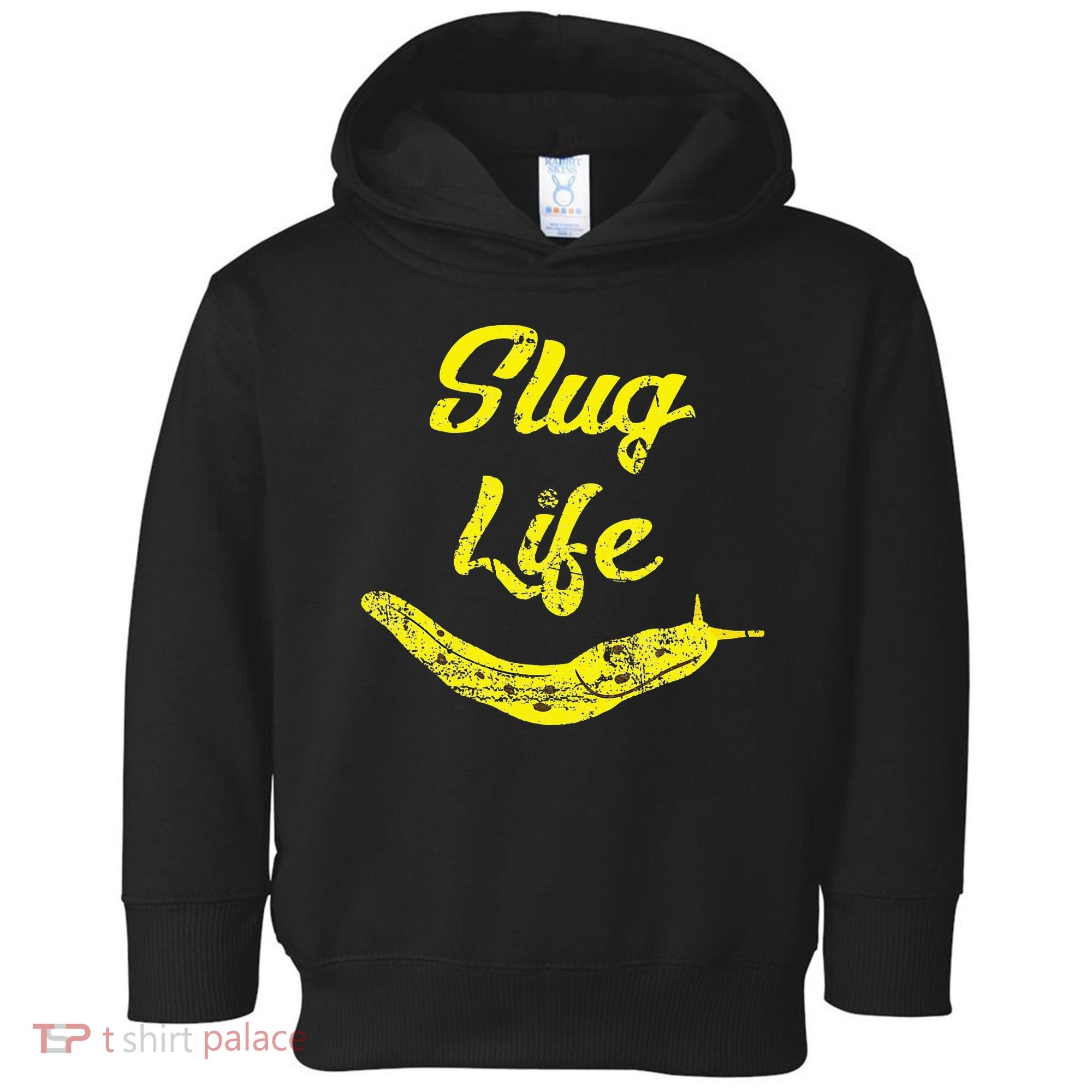 Slug Life Yellow Banana Slug Distressed Toddler Hoodie