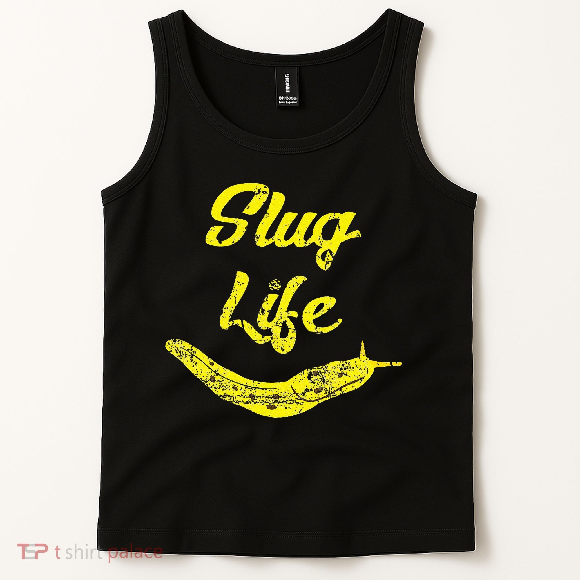 Slug Life Yellow Banana Slug Distressed Tank Top