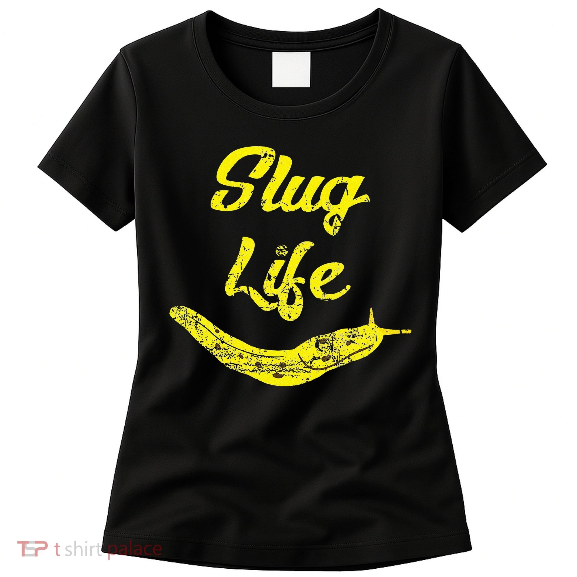 Slug Life Yellow Banana Slug Distressed Women's T-Shirt