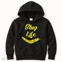 Slug Life Yellow Banana Slug Distressed Kids Hoodie thumb 0