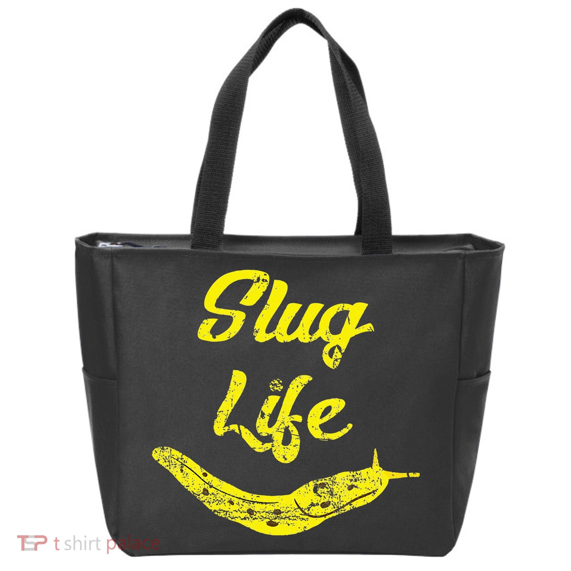 Slug Life Yellow Banana Slug Distressed Tote Bag