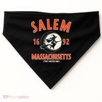 Salem Massachusetts 1692 They Missed One Witch USA-Made Doggie Bandana thumb 0