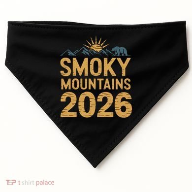 Smoky Mountains 2026 USA-Made Doggie Bandana