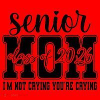 Senior Mom 2026 I'm Not Crying Funny Graduation Santa Hat thumb 1