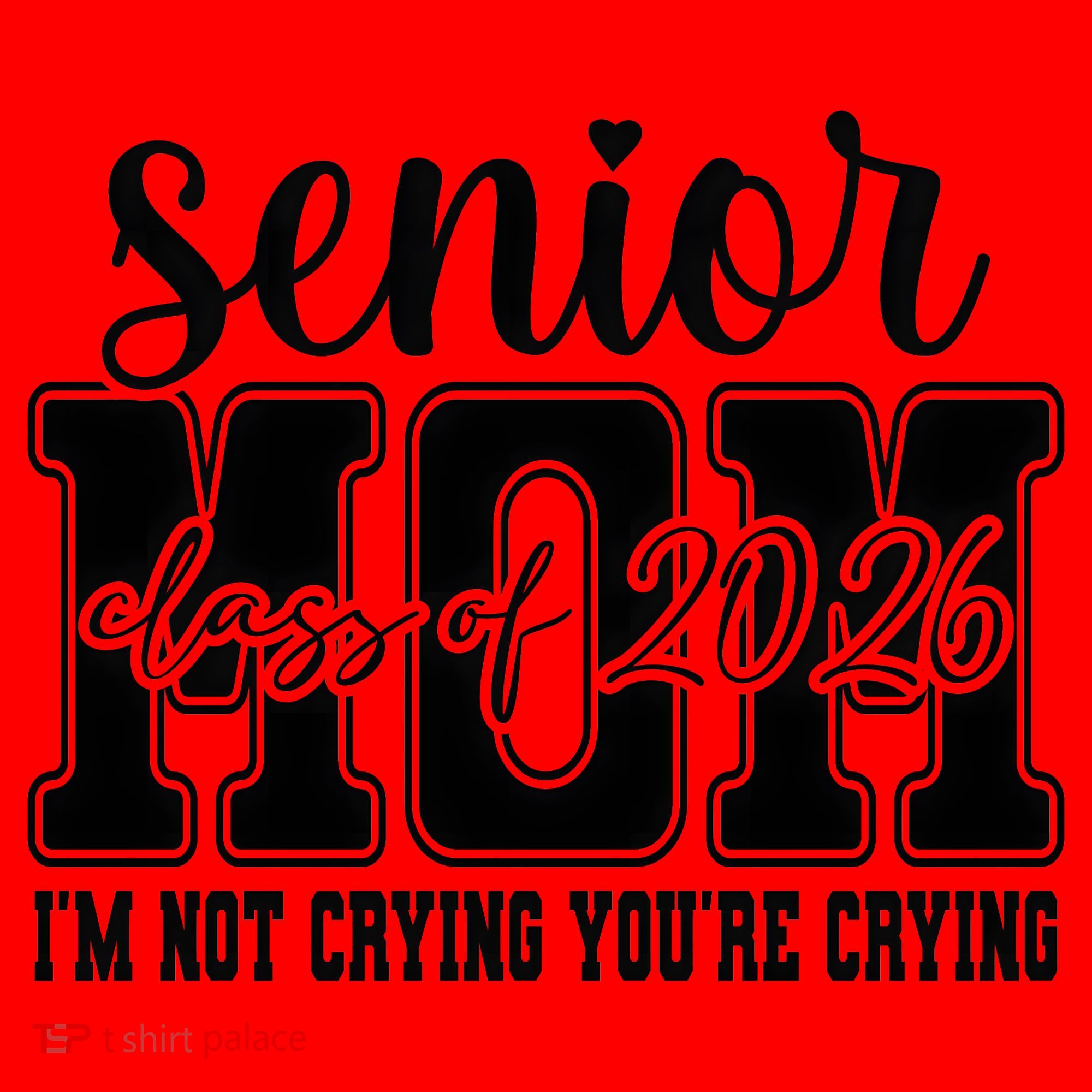 Senior Mom 2026 I'm Not Crying Funny Graduation Santa Hat