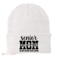 Senior Mom 2026 I'm Not Crying Funny Graduation Beanie thumb 0