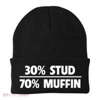 Stud Muffin 30/70 Funny Over 40 Dad Bod Gift Beanie thumb 0