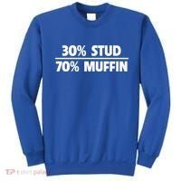 Stud Muffin 30/70 Funny Over 40 Dad Bod Gift Sweatshirt thumb 0