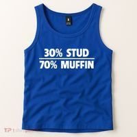 Stud Muffin 30/70 Funny Over 40 Dad Bod Gift Tank Top thumb 2
