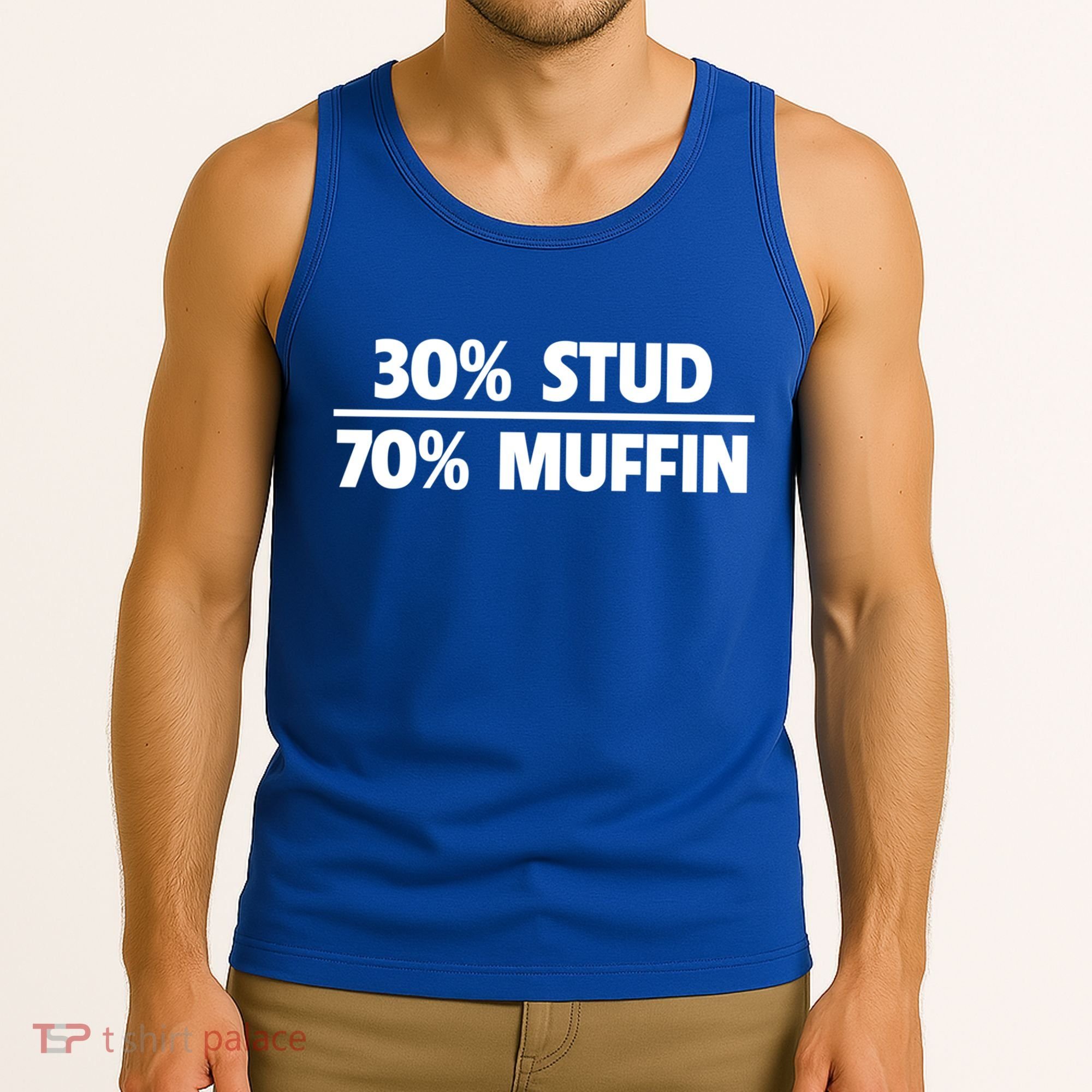 Stud Muffin 30/70 Funny Over 40 Dad Bod Gift Tank Top