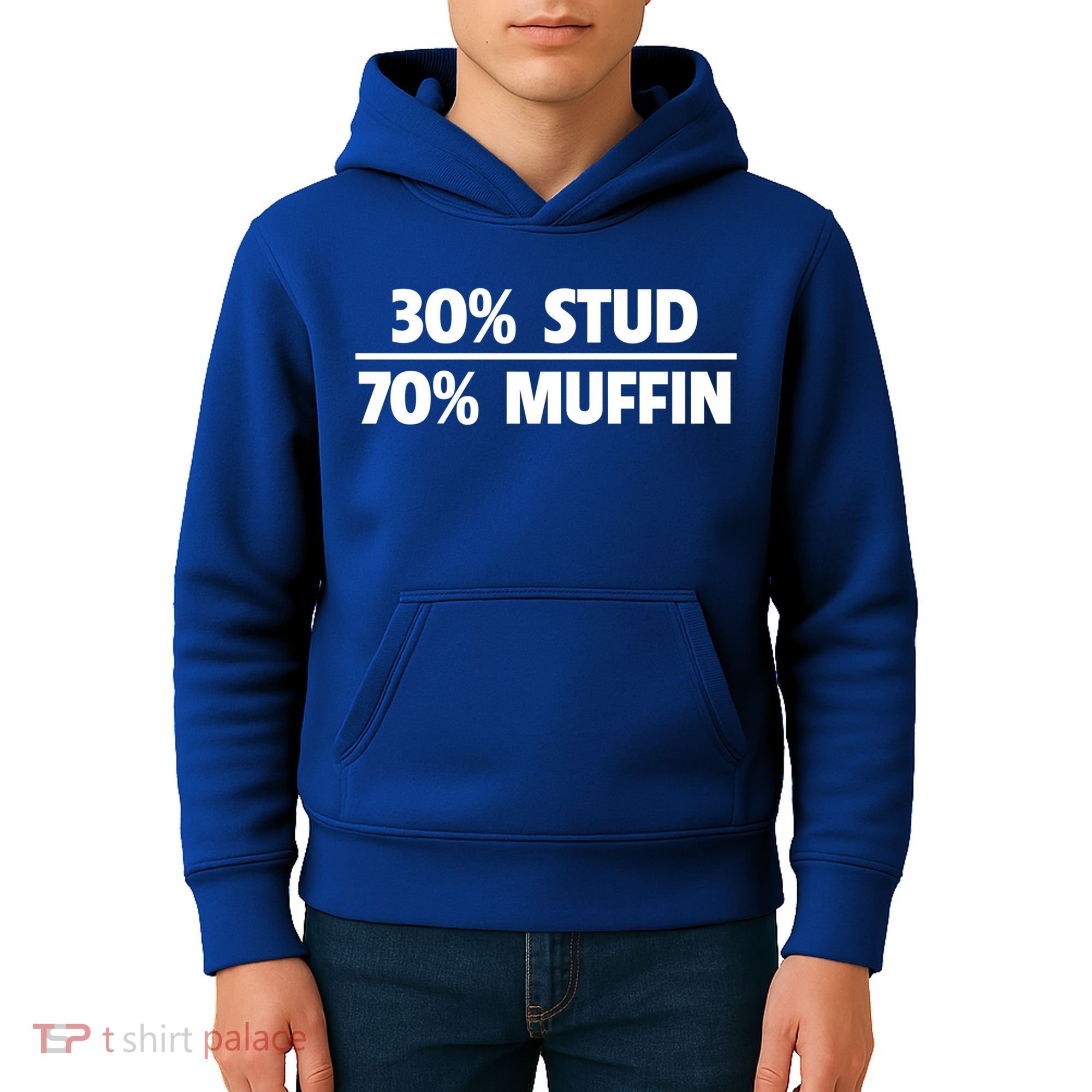 Stud Muffin 30/70 Funny Over 40 Dad Bod Gift Kids Hoodie