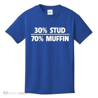 Stud Muffin 30/70 Funny Over 40 Dad Bod Gift Kids T-Shirt