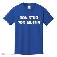 Stud Muffin 30/70 Funny Over 40 Dad Bod Gift Kids T-Shirt thumb 0