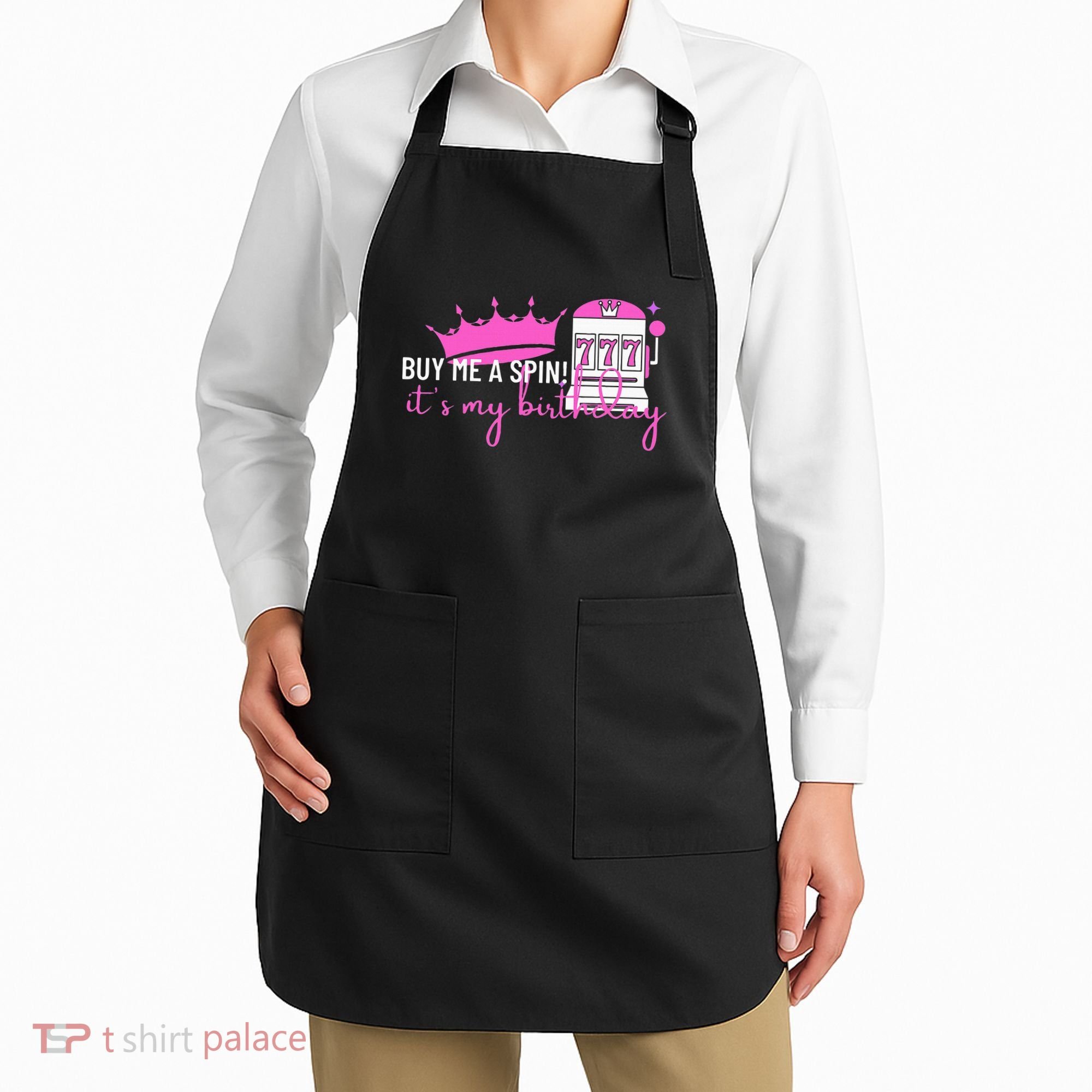 Slot Machine 777 Lucky Birthday Gambling Casino Apron