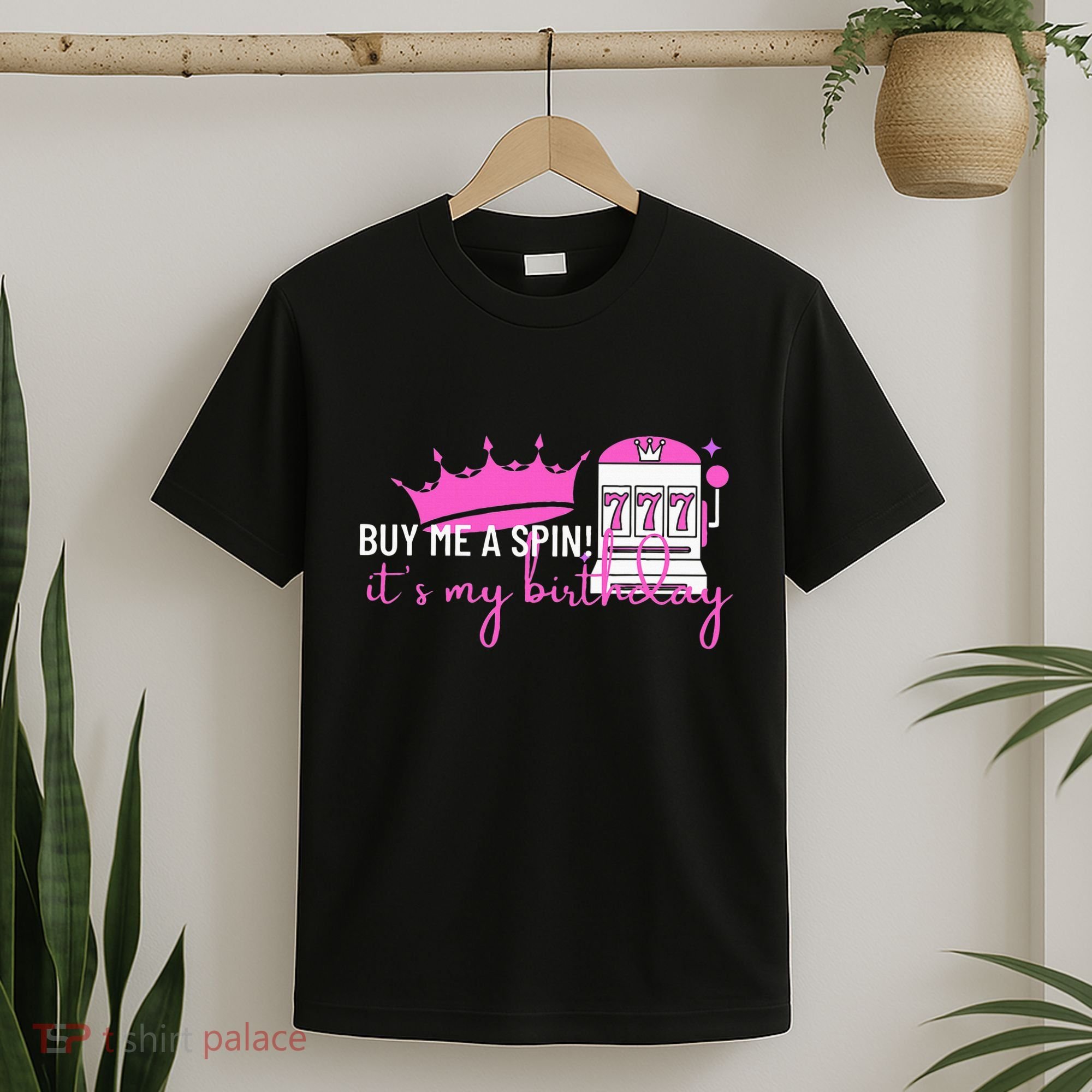 Slot Machine 777 Lucky Birthday Gambling Casino T-Shirt