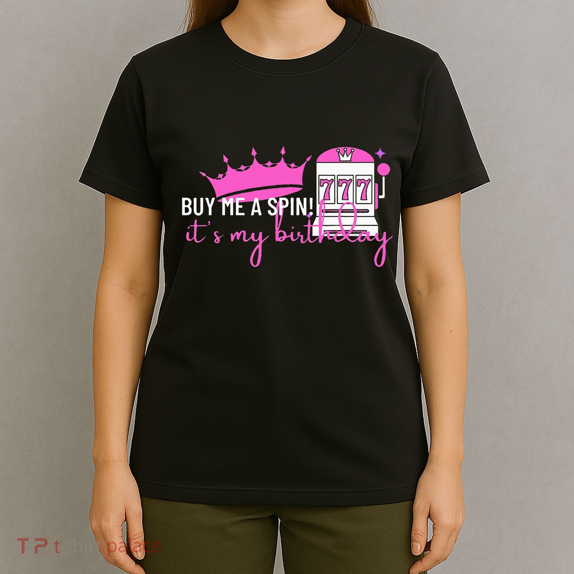 Slot Machine 777 Lucky Birthday Gambling Casino T-Shirt