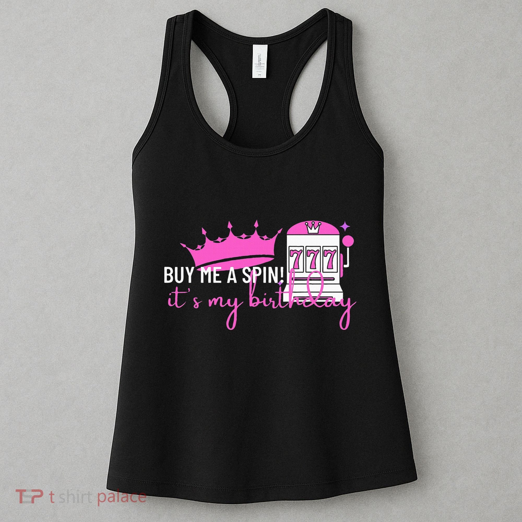 Slot Machine 777 Lucky Birthday Gambling Casino Women's Tank Top