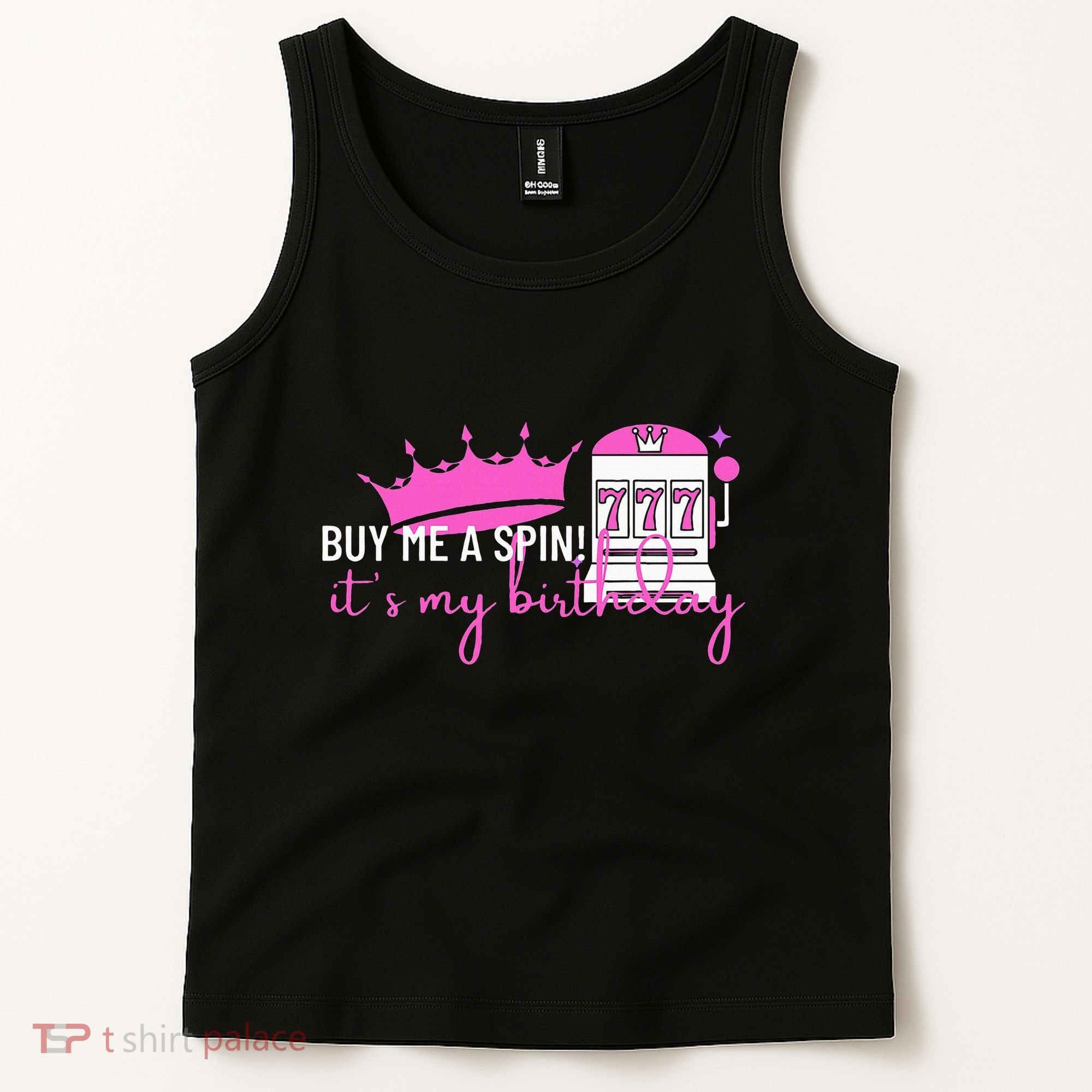 Slot Machine 777 Lucky Birthday Gambling Casino Tank Top