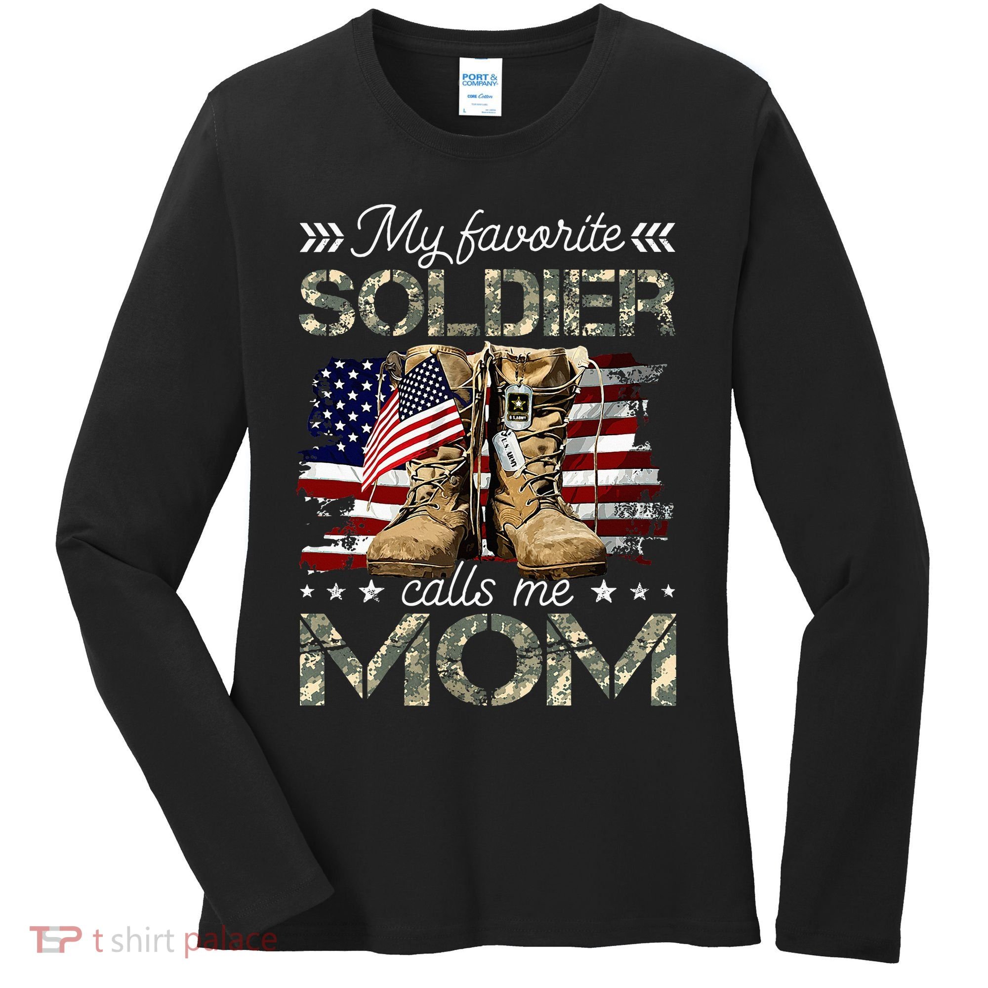 Soldier Mom Army Graduation Mom Women's Long Sleeve Shirt