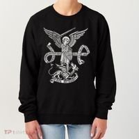 St Michael Archangel Catholic Angel Defend Us Women's Sweatshirt thumb 0