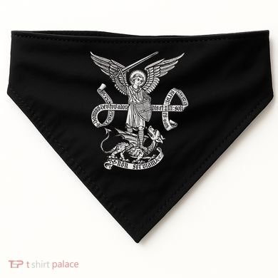 St Michael Archangel Catholic Angel Defend Us USA-Made Doggie Bandana