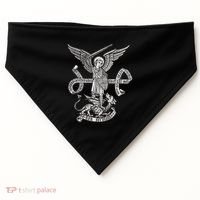 St Michael Archangel Catholic Angel Defend Us USA-Made Doggie Bandana thumb 0
