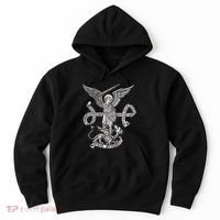 St Michael Archangel Catholic Angel Defend Us Hoodie thumb 0