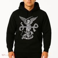 St Michael Archangel Catholic Angel Defend Us Hoodie thumb 2