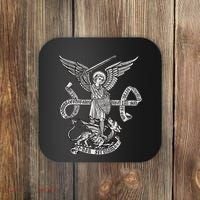 St Michael Archangel Catholic Angel Defend Us Coaster thumb 0