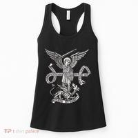 St Michael Archangel Catholic Angel Defend Us Women's Tank Top thumb 0