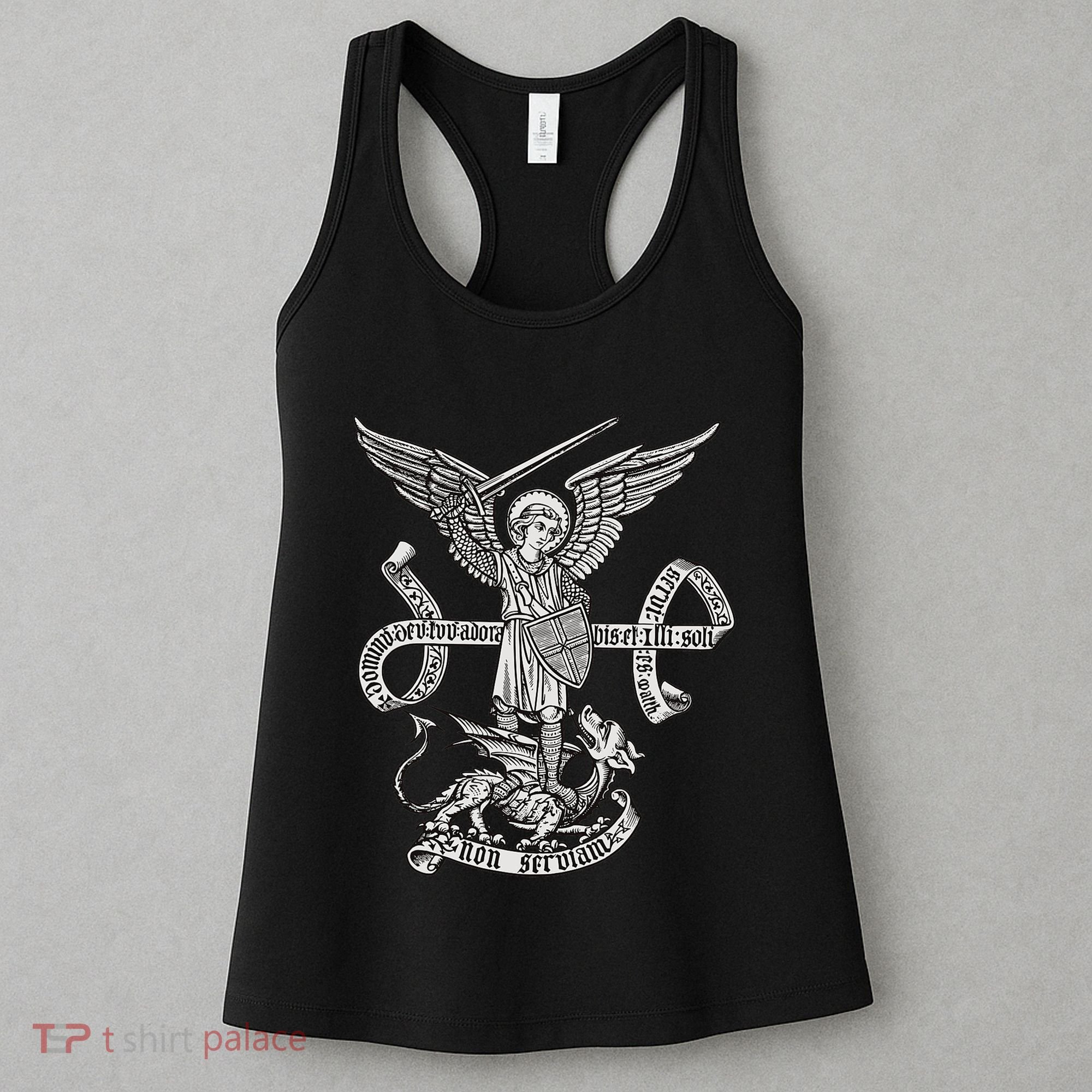 St Michael Archangel Catholic Angel Defend Us Women's Tank Top