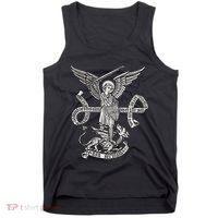 St Michael Archangel Catholic Angel Defend Us Tank Top thumb 0