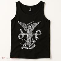 St Michael Archangel Catholic Angel Defend Us Tank Top thumb 2