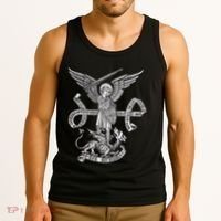St Michael Archangel Catholic Angel Defend Us Tank Top thumb 3