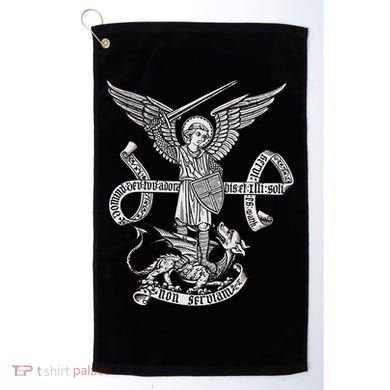 St Michael Archangel Catholic Angel Defend Us Golf Towel