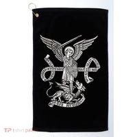 St Michael Archangel Catholic Angel Defend Us Golf Towel thumb 0