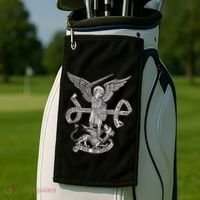 St Michael Archangel Catholic Angel Defend Us Golf Towel thumb 2
