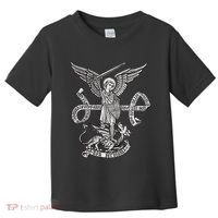 St Michael Archangel Catholic Angel Defend Us Toddler T-Shirt thumb 0