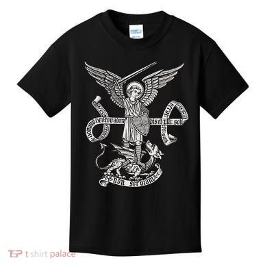 St Michael Archangel Catholic Angel Defend Us Kids T-Shirt