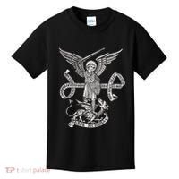 St Michael Archangel Catholic Angel Defend Us Kids T-Shirt thumb 0
