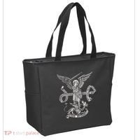 St Michael Archangel Catholic Angel Defend Us Tote Bag thumb 2