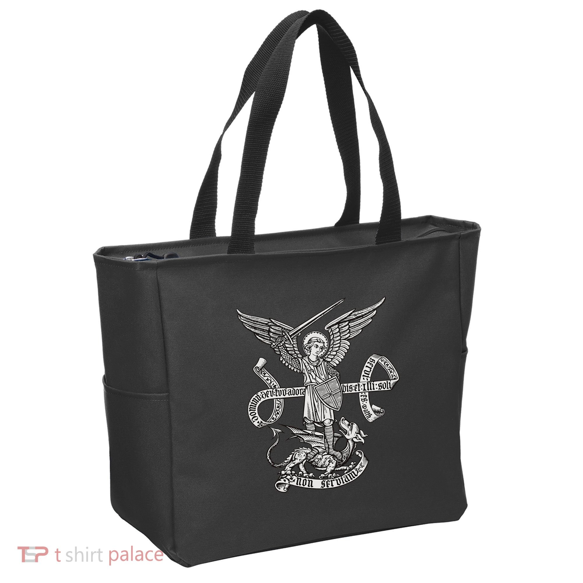 St Michael Archangel Catholic Angel Defend Us Tote Bag