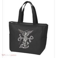 St Michael Archangel Catholic Angel Defend Us Tote Bag thumb 3