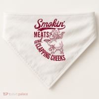 Smoking Meats And Clapping Cheeks USA-Made Doggie Bandana thumb 0
