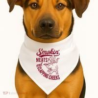 Smoking Meats And Clapping Cheeks USA-Made Doggie Bandana thumb 1