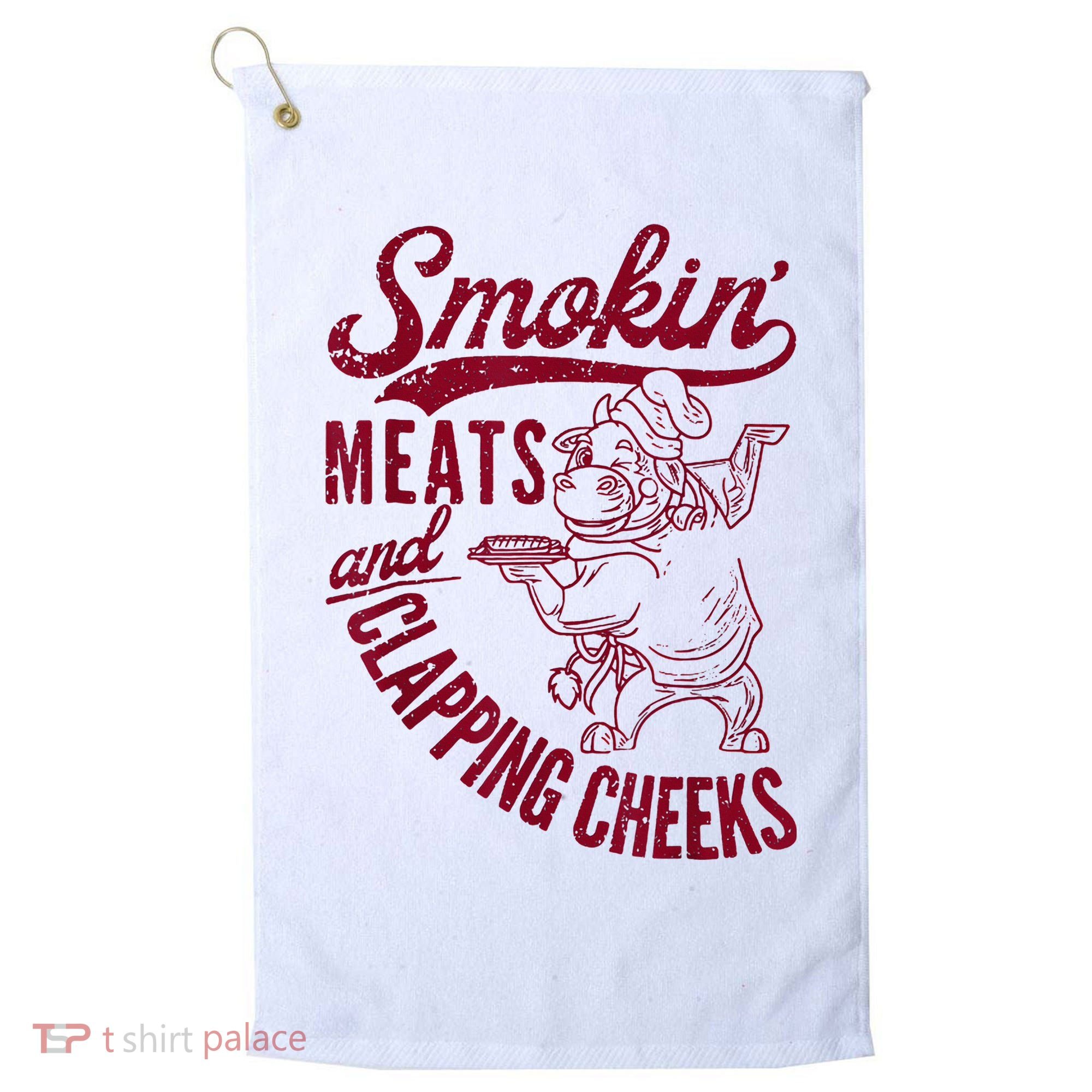Smoking Meats And Clapping Cheeks Golf Towel