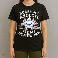 Sorry My Axolotl Ate My Homework Kawaii Axolotl T-Shirt thumb 4