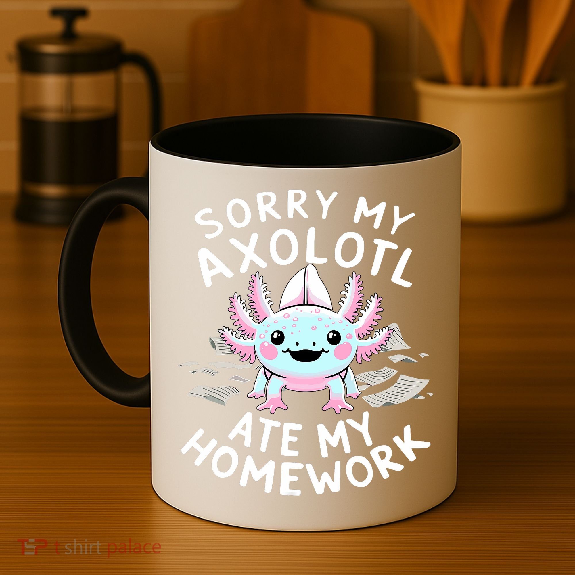 Sorry My Axolotl Ate My Homework Kawaii Axolotl Coffee Mug