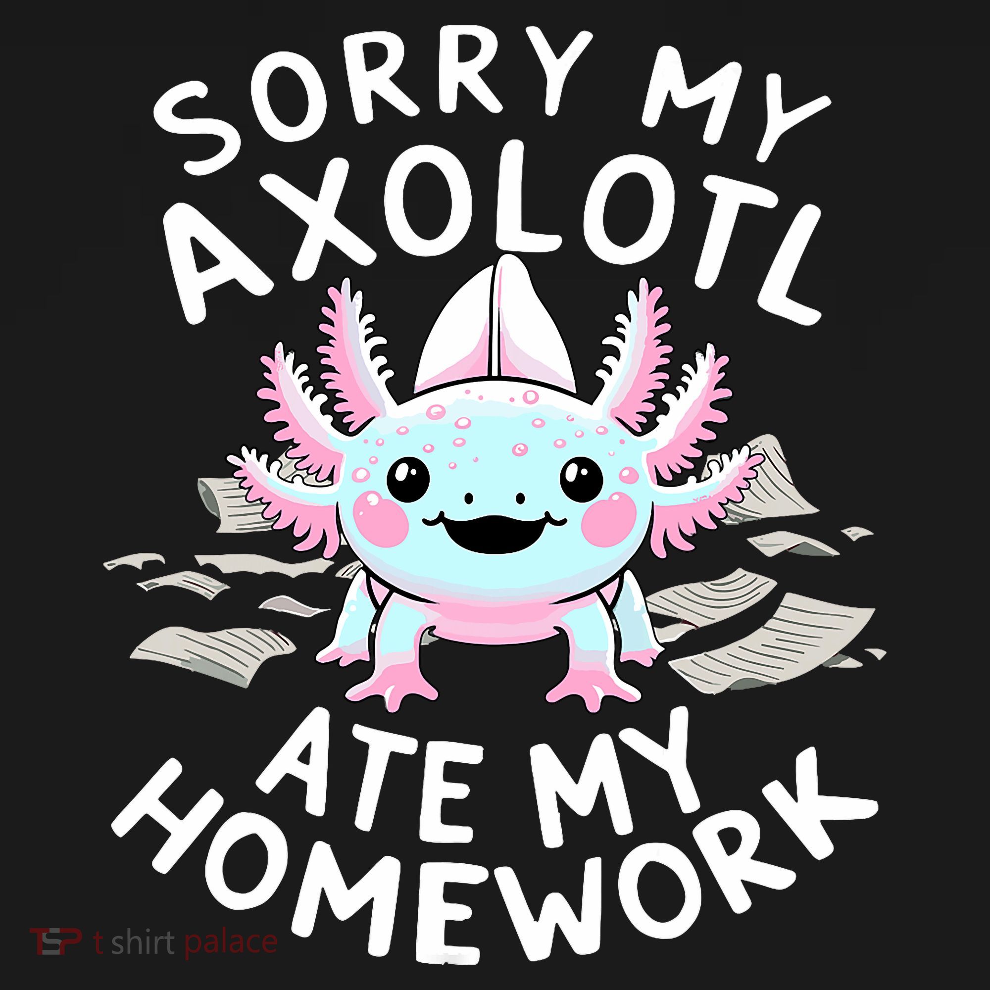 Sorry My Axolotl Ate My Homework Kawaii Axolotl Mousepad